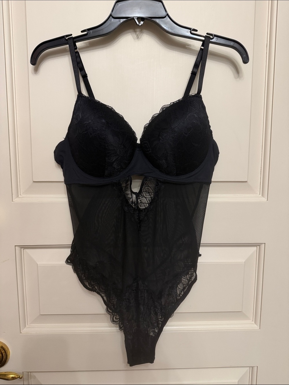 Fashion Nova Black Lace Underwire Bodysuit